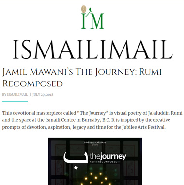 Jamil Mawani’s The Journey: Rumi Recomposed